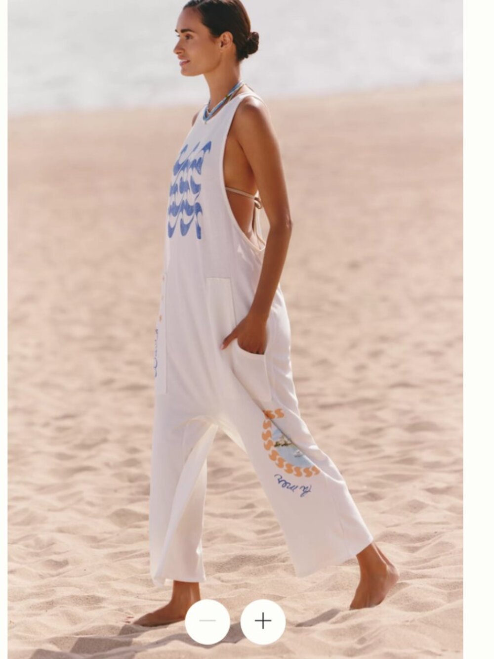 Anthropologie Celandine Drop-Waist Graphic Jumpsuit Size Small